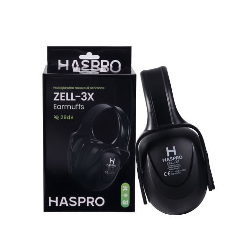 Haspro Chrániče sluchu ZELL-3X, SNR 29dB, černá