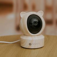 Mary's Dětská chůvička 2v1 s kamerou a LCD dispejem, s WiFi/TUYA - medvídek, dekor dřevo (5)