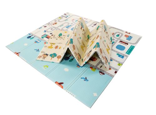 Asalvo Hracia podložka PLAY MAT XXL 200 * 180cm CITY-FOREST