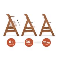 Hauck Alpha+ dřevěná židle, walnut (3)