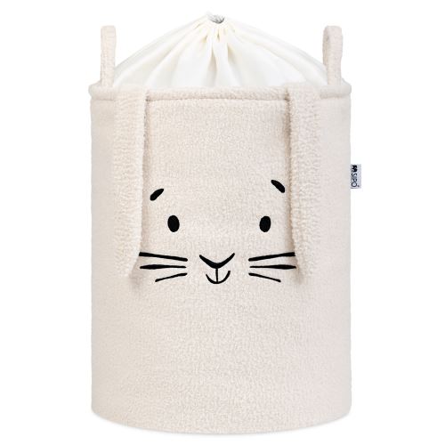 Sipo Kôš na hračky Premium Bouclé so šnúrkou / 43 l, Rabbit (Cream)