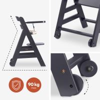 Hauck Beta+ B dřevěná židle, Dark Grey (6)