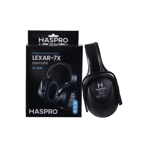 Haspro Chrániče sluchu LEXAR-7X, SNR 34dB, čierne