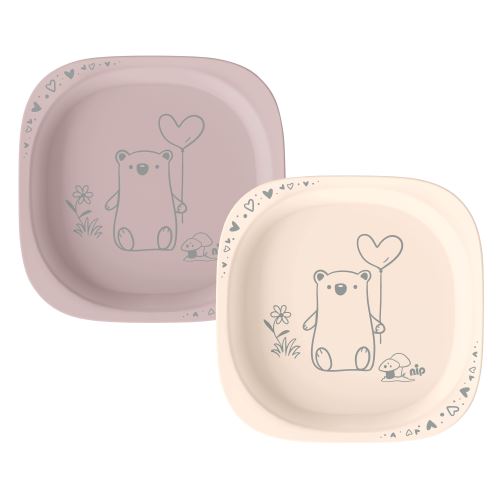 NIP PREMIUM line talířek, 2ks, 4m+, pink (3)