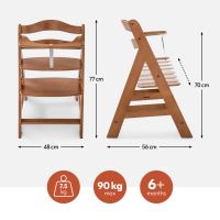 Hauck Alpha+ dřevěná židle, walnut (1)
