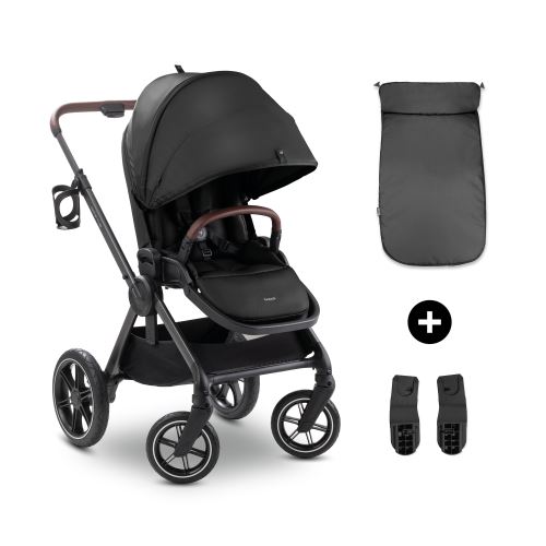 Hauck Športový kočík Comfort N Care+ kryt na nohy / adaptér na autosedačku, Black