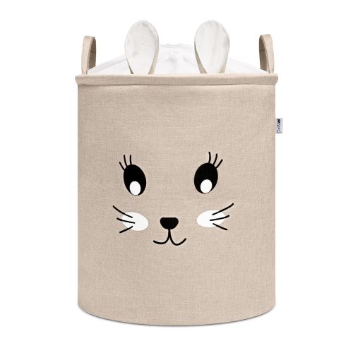 Sipo XL Kôš na hračky so šnúrkou, skladací, bavlna / 63 l, Rabbit
