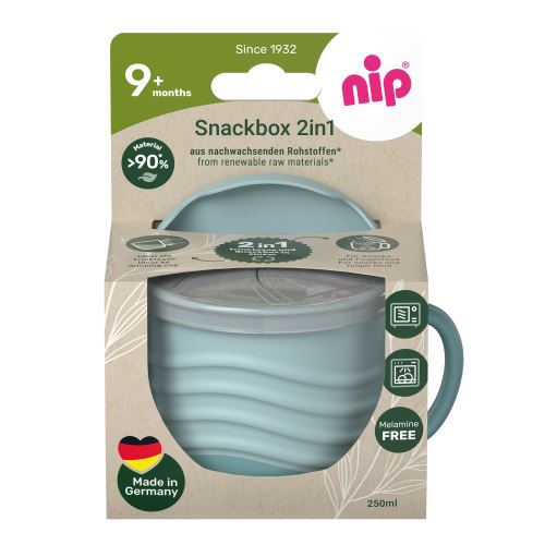 NIP NATURE line snackbox 2v1, 1ks, 9m+, blue (4)