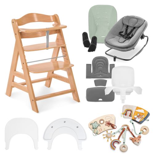 Hauck Alpha+ set Start N Grow, 0m+/až 90kg, Natural Dark Grey