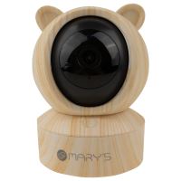 Mary's Dětská chůvička 2v1 s kamerou a LCD dispejem, s WiFi/TUYA - medvídek, dekor dřevo (11)
