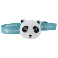 Mary's LED dětská čelovka, 38lm, Li-Pol 500 mAh, RGB, nabíjecí - panda