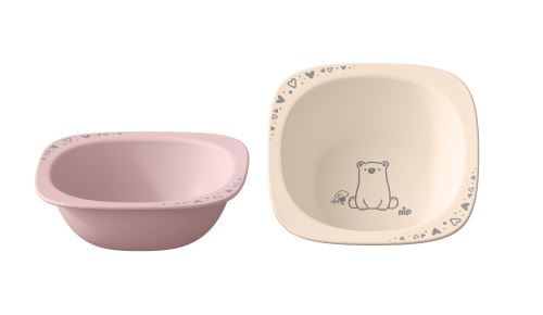 NIP PREMIUM line miska, 4m+, 2ks, pink (3)