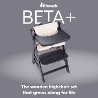 Hauck Beta+ B dřevěná židle, Dark Grey (2)