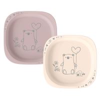 NIP PREMIUM line talířek, 2ks, 4m+, pink