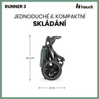 Hauck Kočík športový Runner 3 s ručnou brzdou Jungle Green (12)